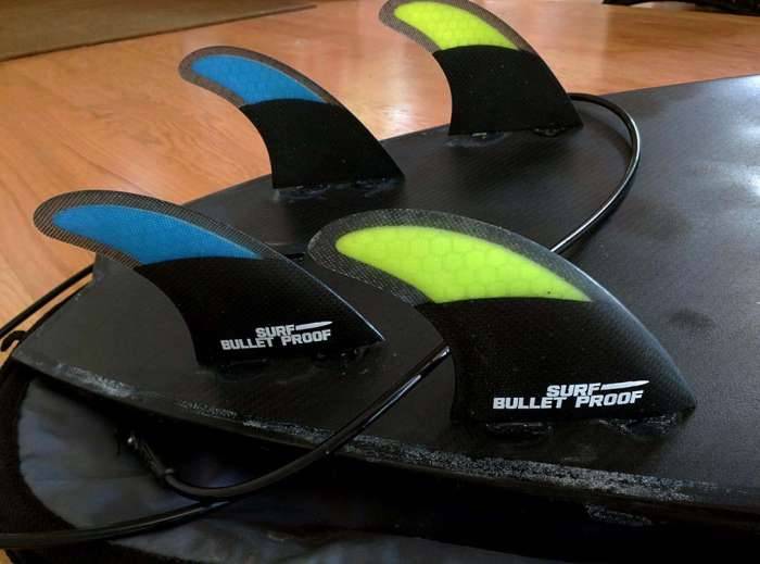 Bullet Proof surf fins carbon fiber quad
