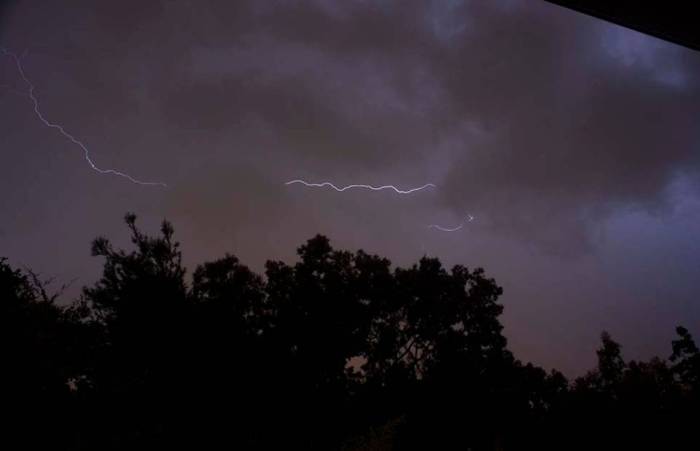 lightning clouds night