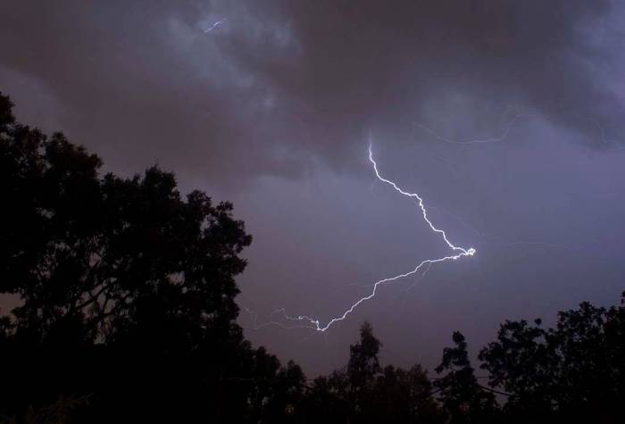 clouds night lightning