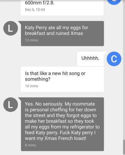 Chat Katy Perry Ms Steal Yo Chef
