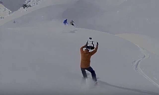 Ski snowboard videography gimbal stabilization postprocessing