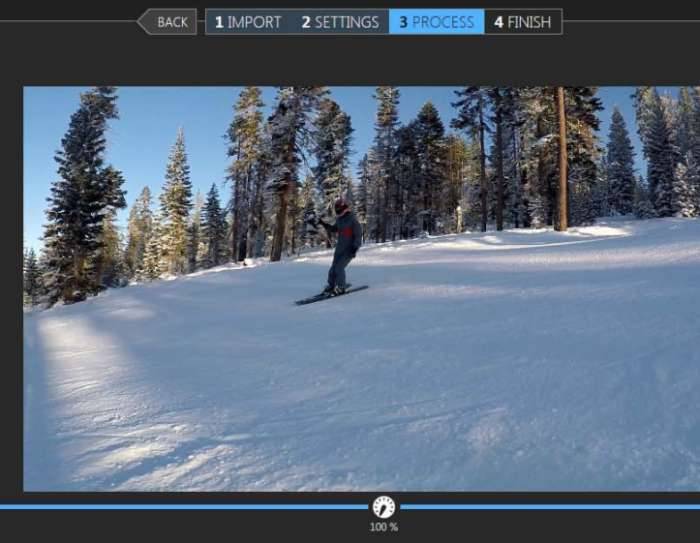 Microsoft Hyperlapse demo skiing snowboarding video stabilization