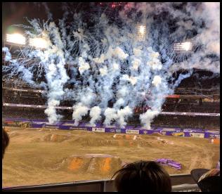 Monster Jam Petco Park 2016 fireworks