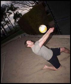 Night volleyball bump