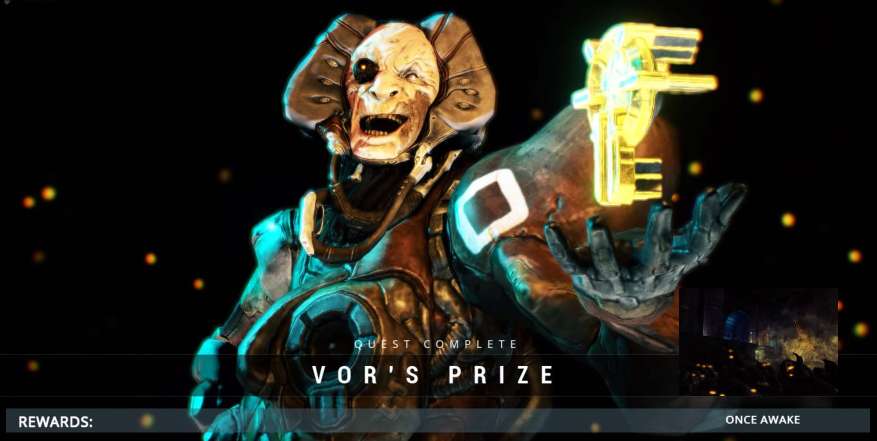 Warframe Vors Prize quest complete