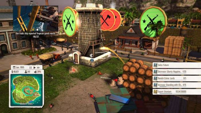 Tropico screenshot battle rum