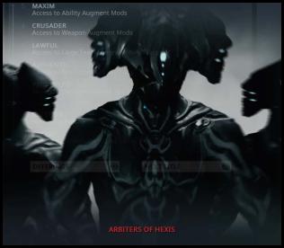 Warframe syndicates arbiters of hexis