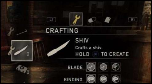 The Last of Us crafting shiv