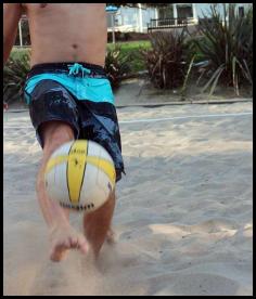 Volleyball kick save