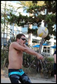 Beach volleyball bump