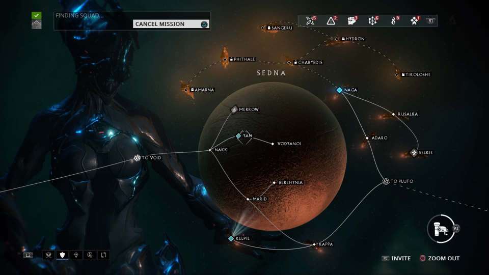 Warframe Sedna planet map