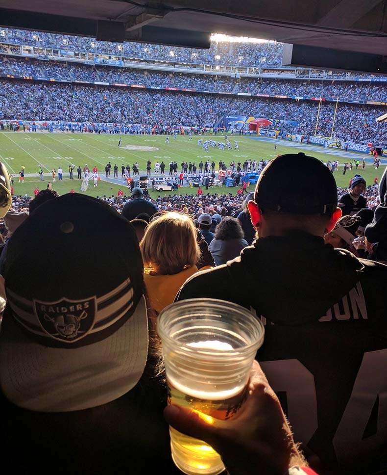 Raiders Chargers game Oakland