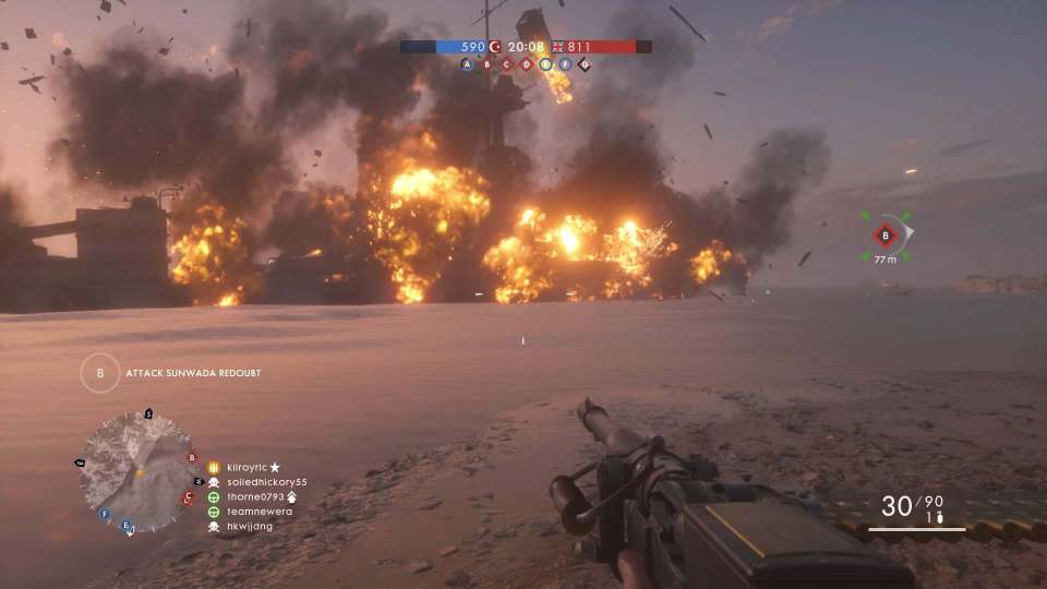 Battlefield 1 battleship explosion
