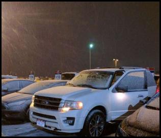 Rental cars snowing