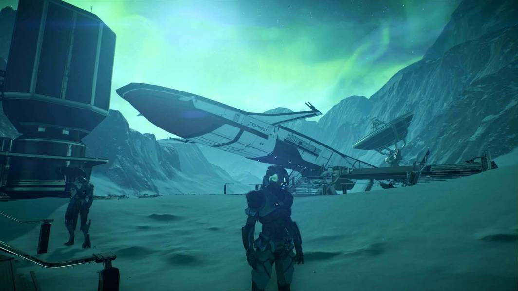 Mass Effect Andromeda tempest snow map aurora