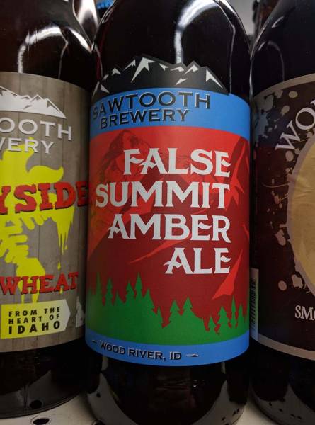 Sawtooth Brewery False Summit Amber Ale bottle