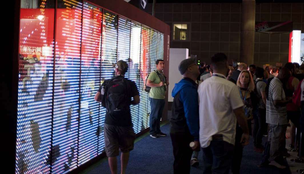 E3 2017 Electronic Entertainment Expo illuminated wall line