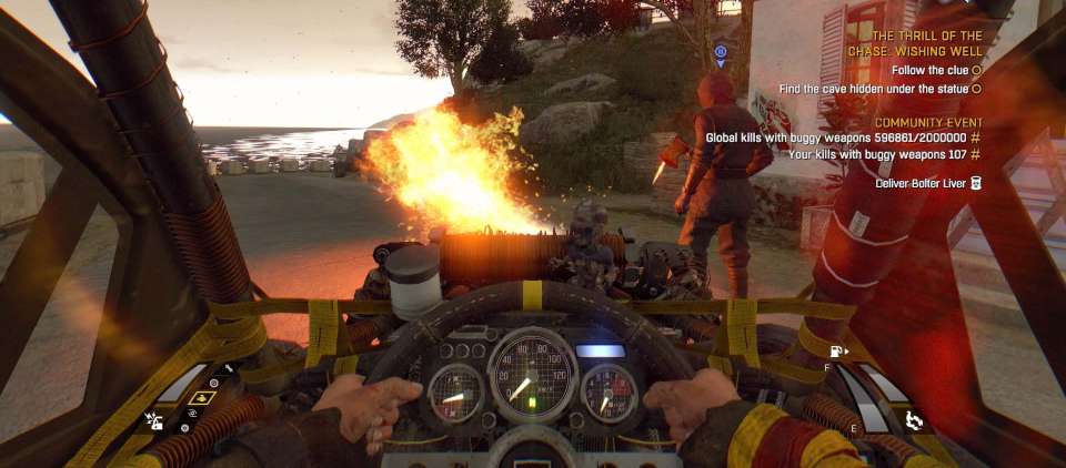 Dying Light buggy flamethrower