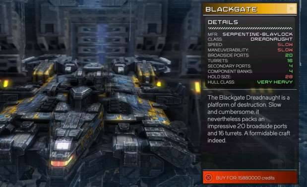 Rebel Galaxy screenshot shipyard Blackgate upgrade