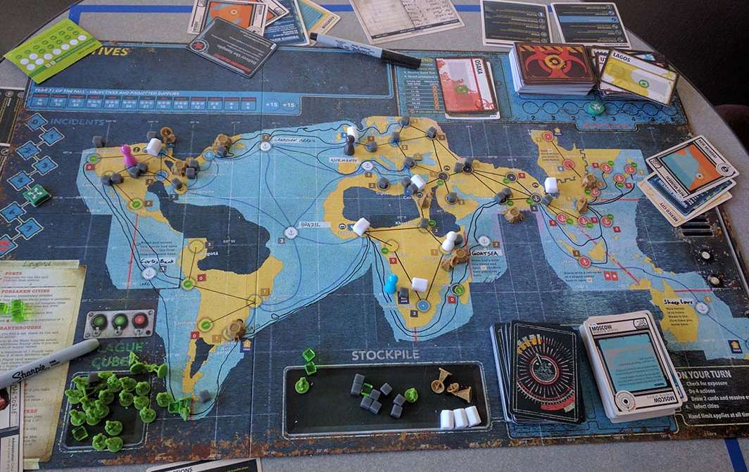 Pandemic Legacy Season 2 final board