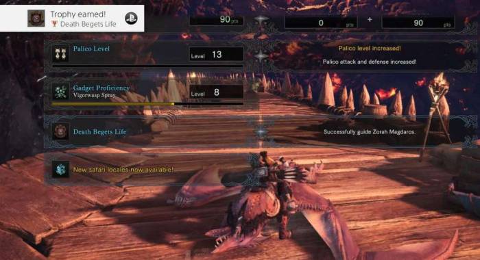 Monster Hunter World screenshot trophy death begets life does it though whaling