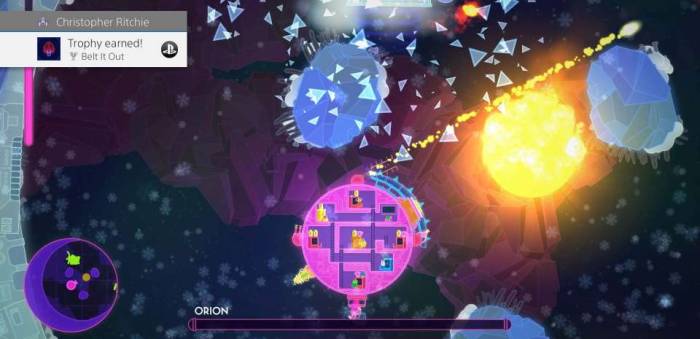 Lovers in a Dangerous Spacetime Orion