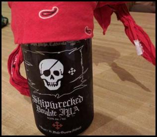 Mission Shipwrecked IPA wearing a pirate bandana