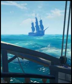 Sea of Thieves ship pursuit