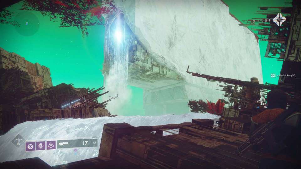 Destiny 2 screenshot waterfall view