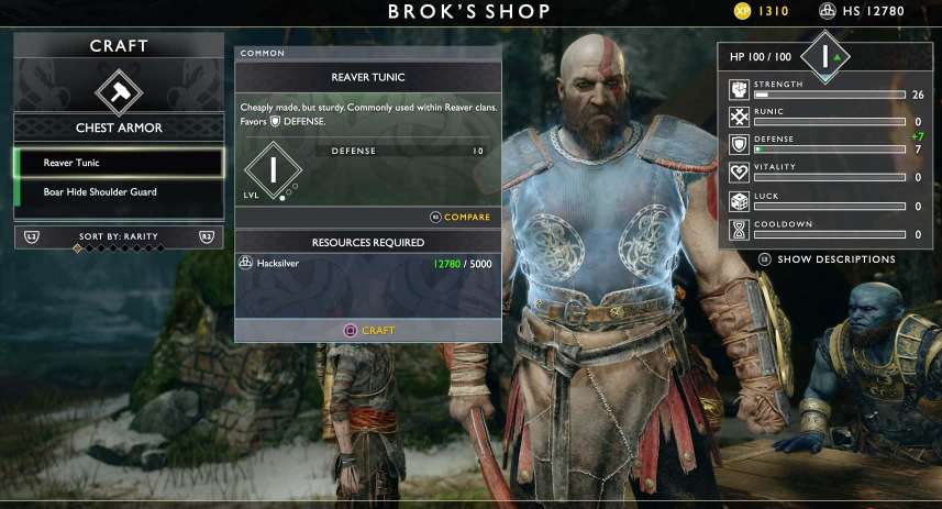 God of War shopping merchant