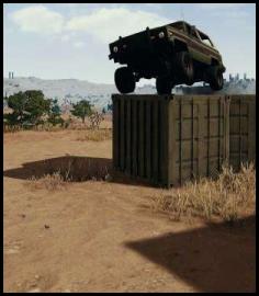 PUBG Miramar SUV shipping container jump