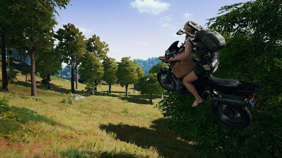 PUBG Sanhok motorcycle jump