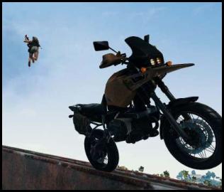 PUBG Sanhok bridge motorcycle jump