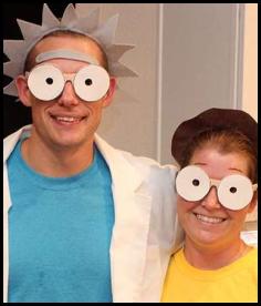 Halloween party costume Rick and Morty