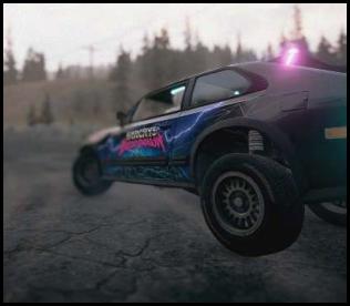 Far Cry 5 drifting vaporwave car