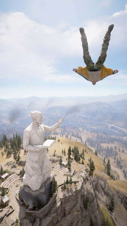 Far Cry 5 wingsuit father statue