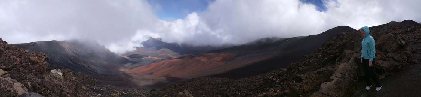 Hawaii Maui Haleakala crater panorama