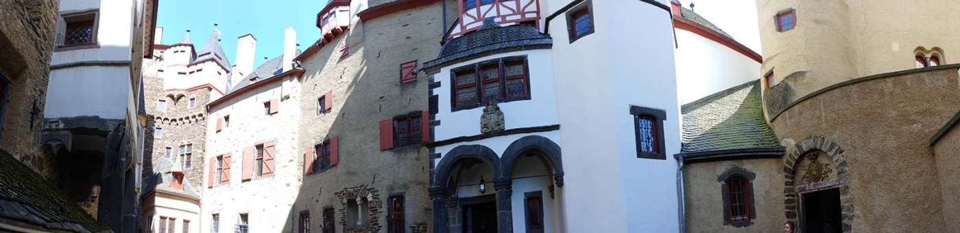 Burg Eltz courtyard panorama