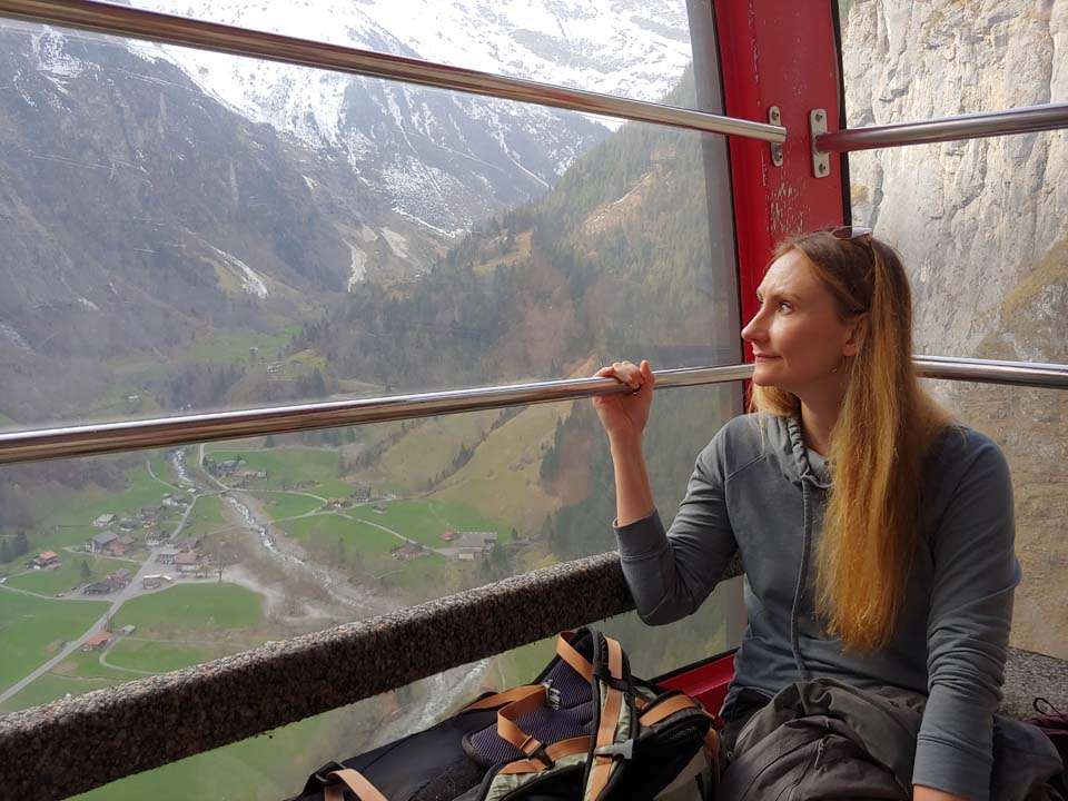 Switzerland travel alps Lauterbrunnen view Schiltorn gondola