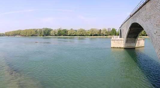 France travel Avignon Pont panorama Rhone river