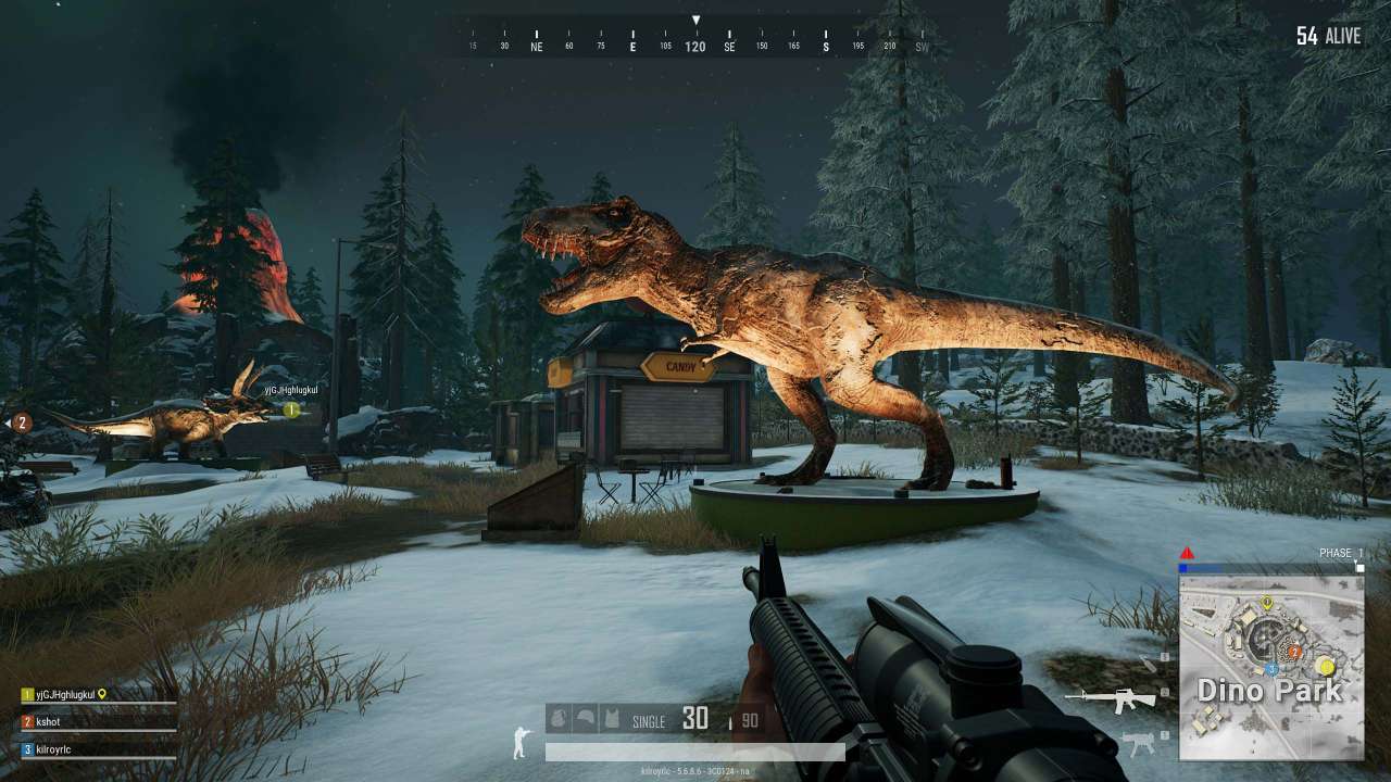 PUBG Dino Park t-rex