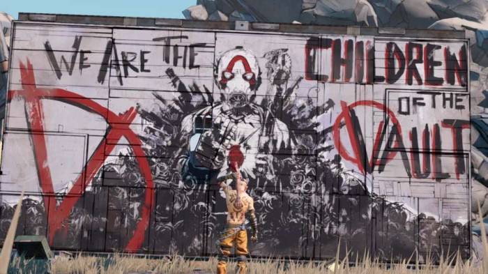 Borderlands 3 screenshot billboard we are the children of the vault psycho