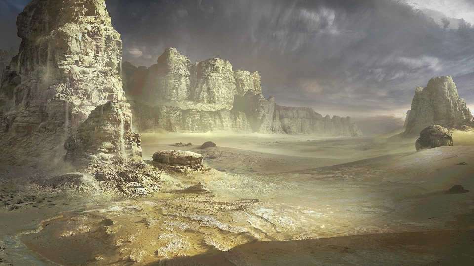 Shadow of the Colossus remaster concept art desert