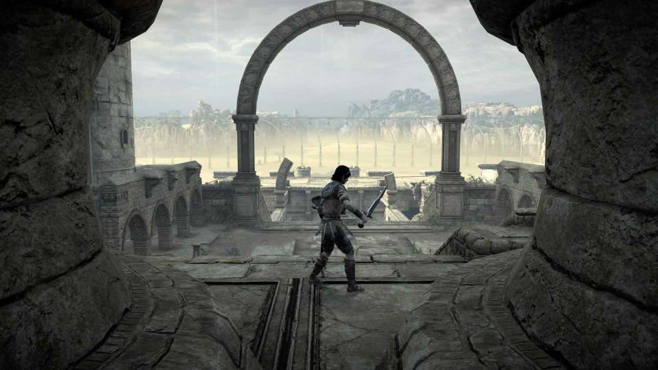 Shadow of the Colossus remaster arches scenery