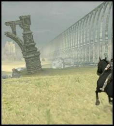 Shadow of the Colossus remaster bridge riding horse