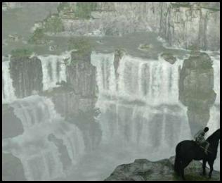 Shadow of the Colossus remaster waterfalls view scenery