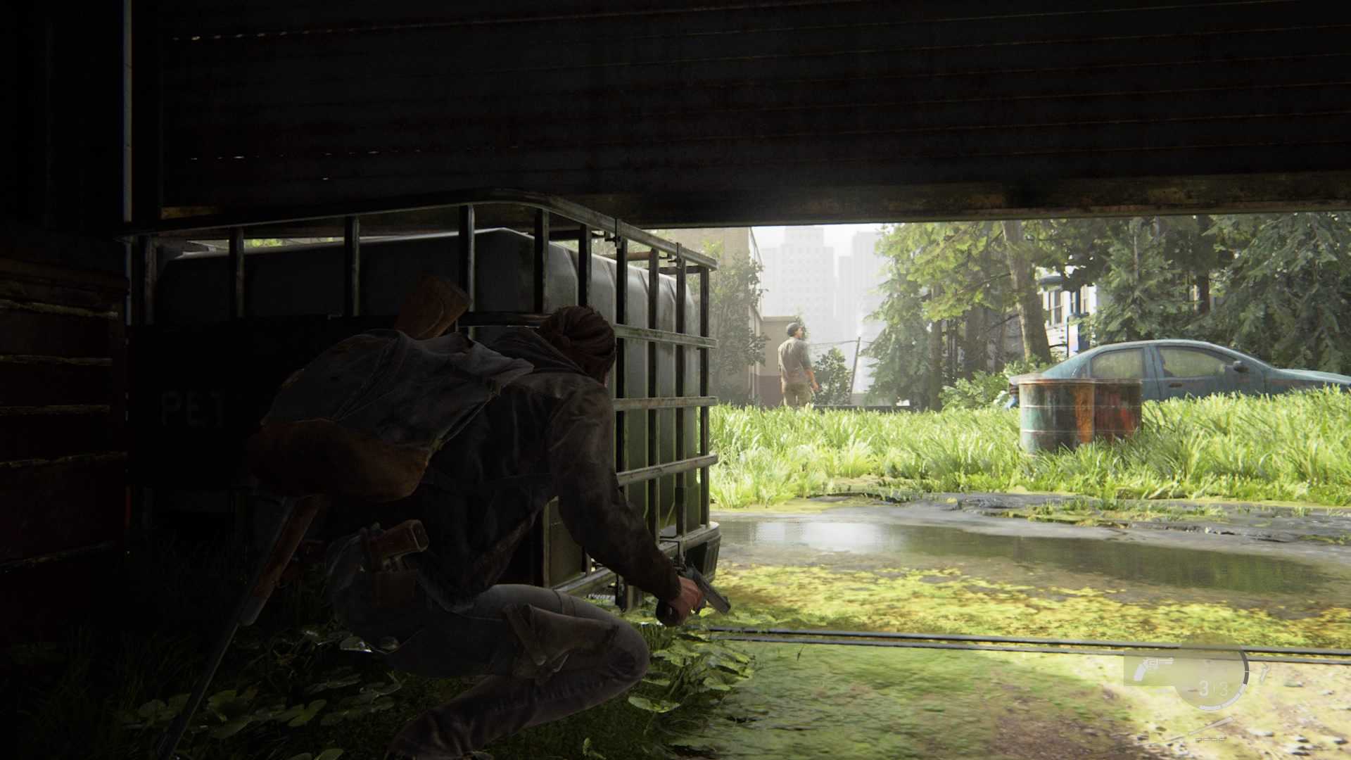 The Last of Us 2 Ellie garage sneaking
