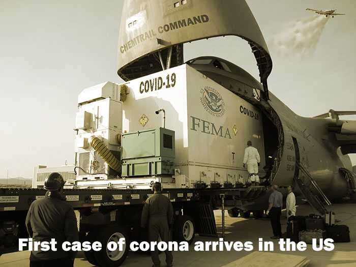 Coronavirus meme first case conspiracy satire chemtrails FEMA