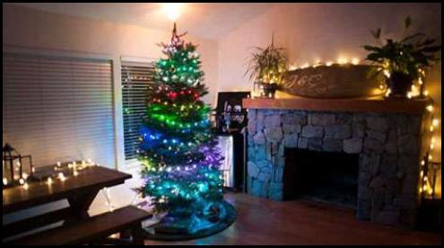 Living room Christmas tree
