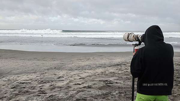 Blacks Beach surf photography telephoto lenscoat Lost Rhino hoodie